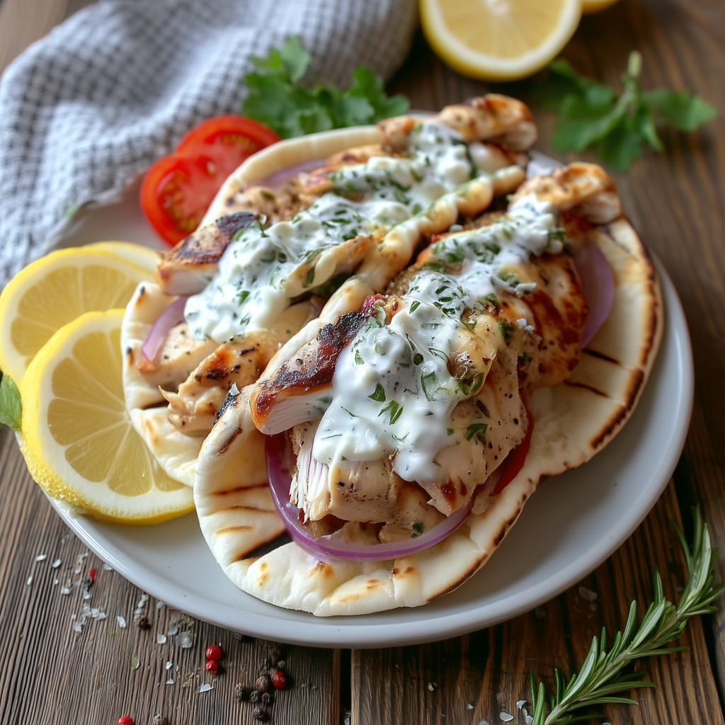 Greek Chicken Gyros