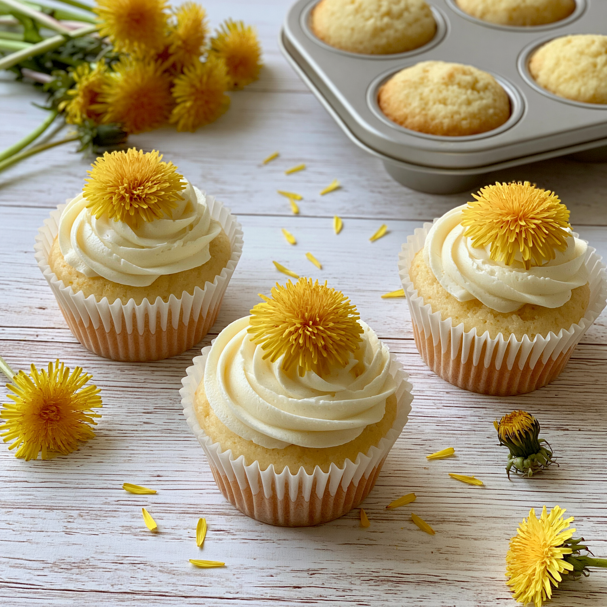 Dandelion Cupcakes